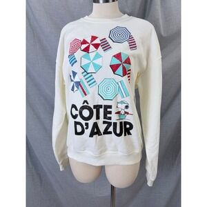 NWT Peanuts Snoopy Côte d'Azur Graphic Sweatshirt S